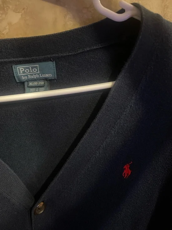 Polo Ralph Lauren Cardigan Blue Kids XL - Picture 4 of 4